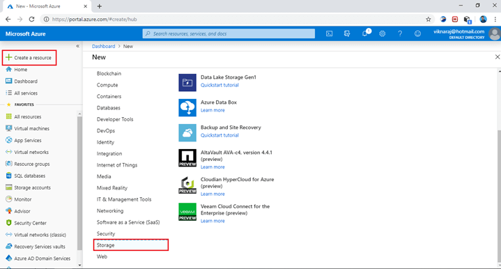 Configuring Storage Account In Azure